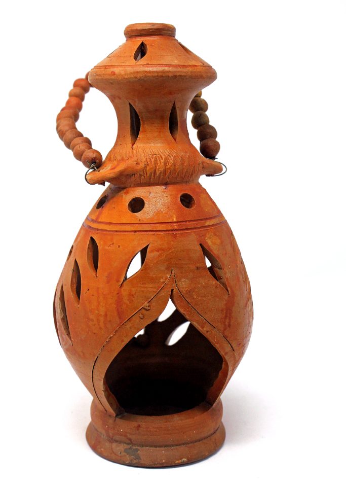 Kalgudi Dome Shaped Terracotta Pendant Hanging Oil Lamp Product Image